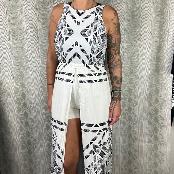 Ella moss white bohemian tribal romper dress - Picture 4 of 9